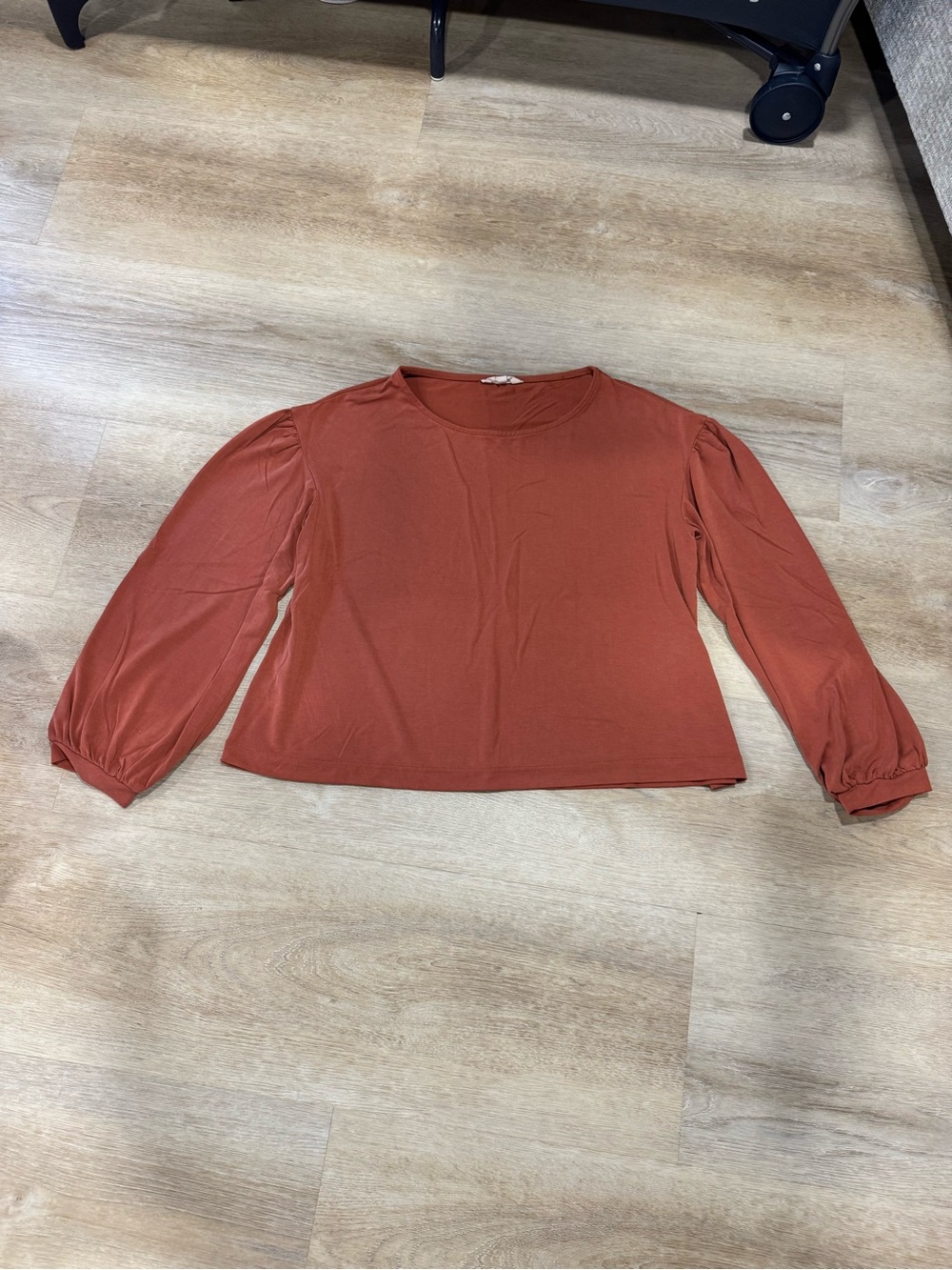 Madewell Women's Rust Long-Sleeve Crewneck Top
